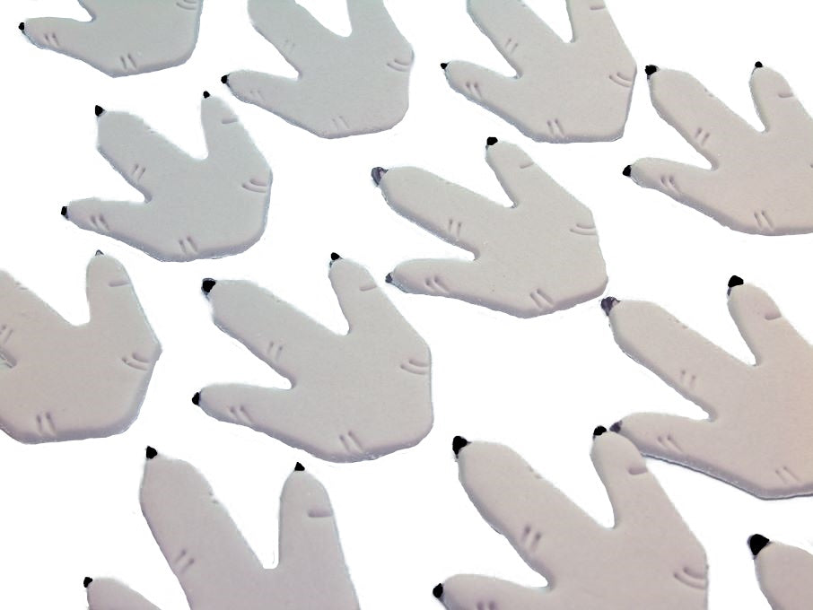 12 Handmade edible dinosaur feet cake toppers