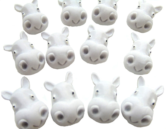 Hippo Faces Ideal Birthday Baby Shower Vegan Cupcake Toppers