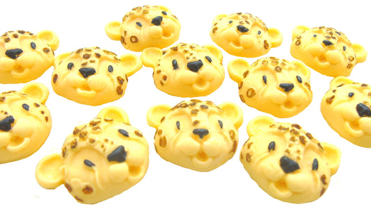 Leopard Faces Ideal Birthday or Baby Shower Vegan Cupcake Toppers