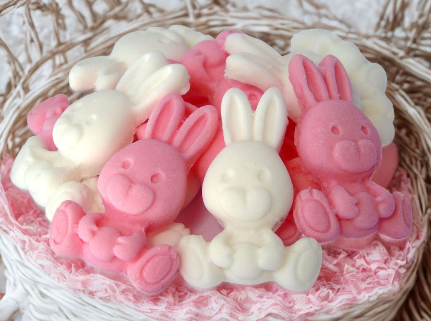 12 Cute Easter Birthday Baby Rabbits Edible Cupcake Toppers