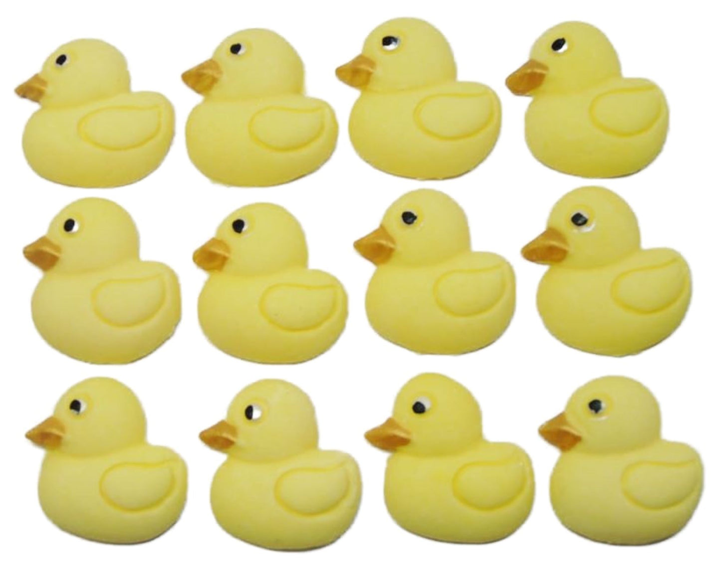 Baby Shower Vegan Cupcake Decorations 12 Yellow Edible Small Ducks