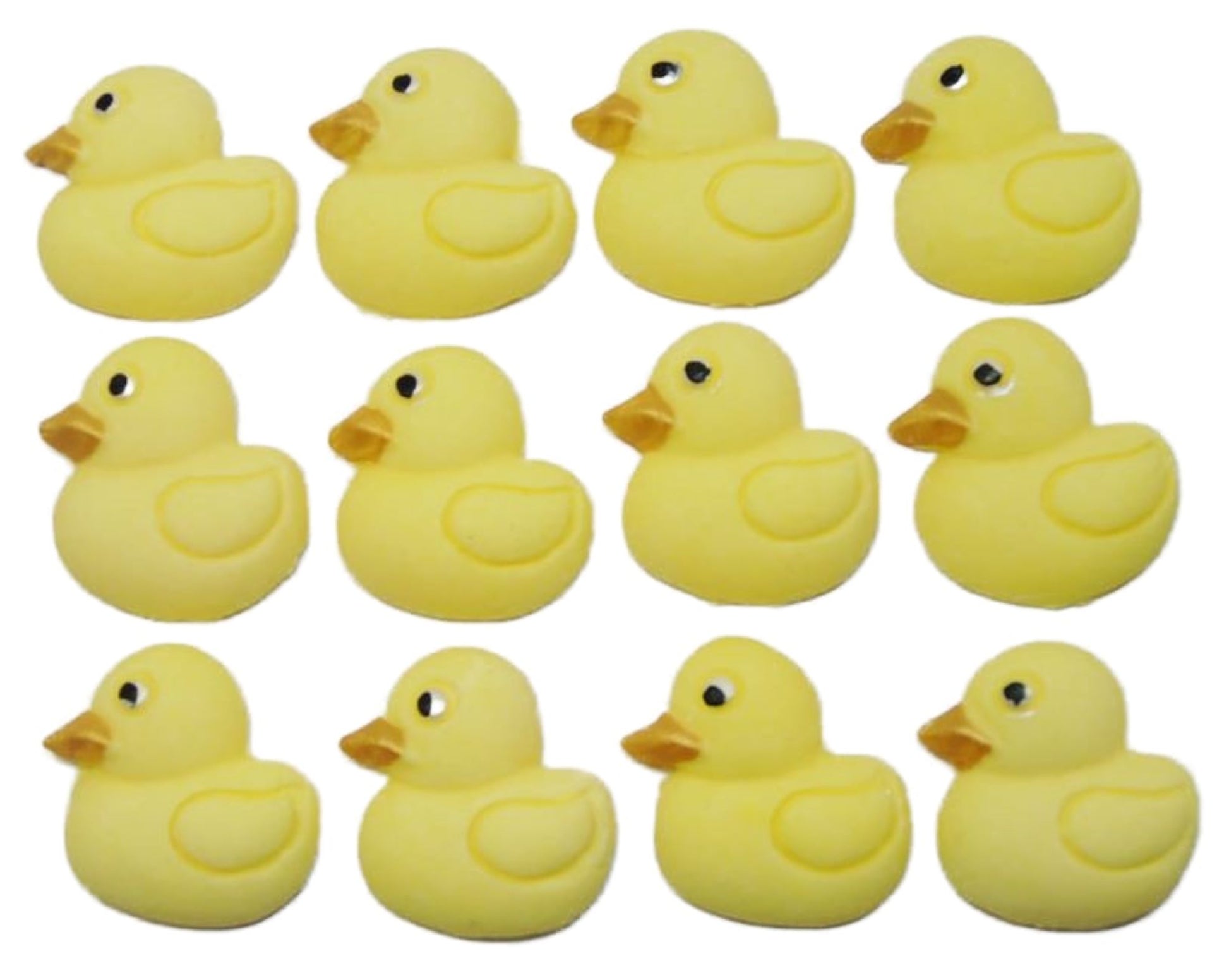 Baby Shower Vegan Cupcake Decorations 12 Yellow Edible Small Ducks