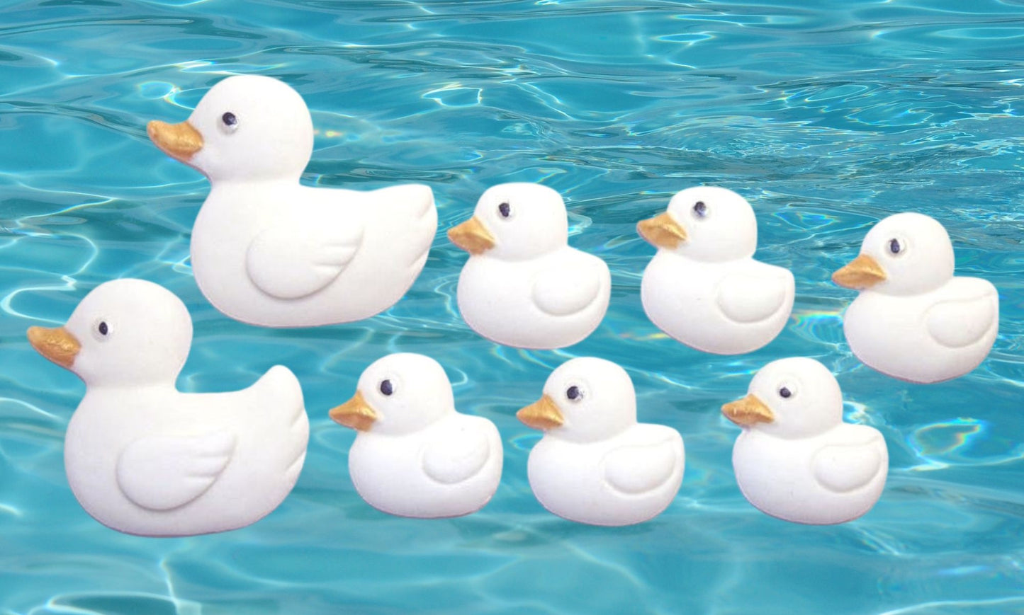Yellow White Duck Sets Baby Shower Edible Cupcake Toppers