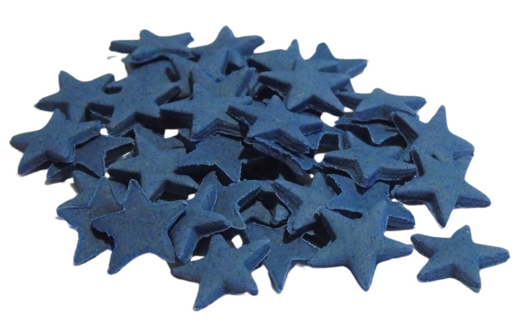40 edible ready to use navy stars cupcake topper decorations