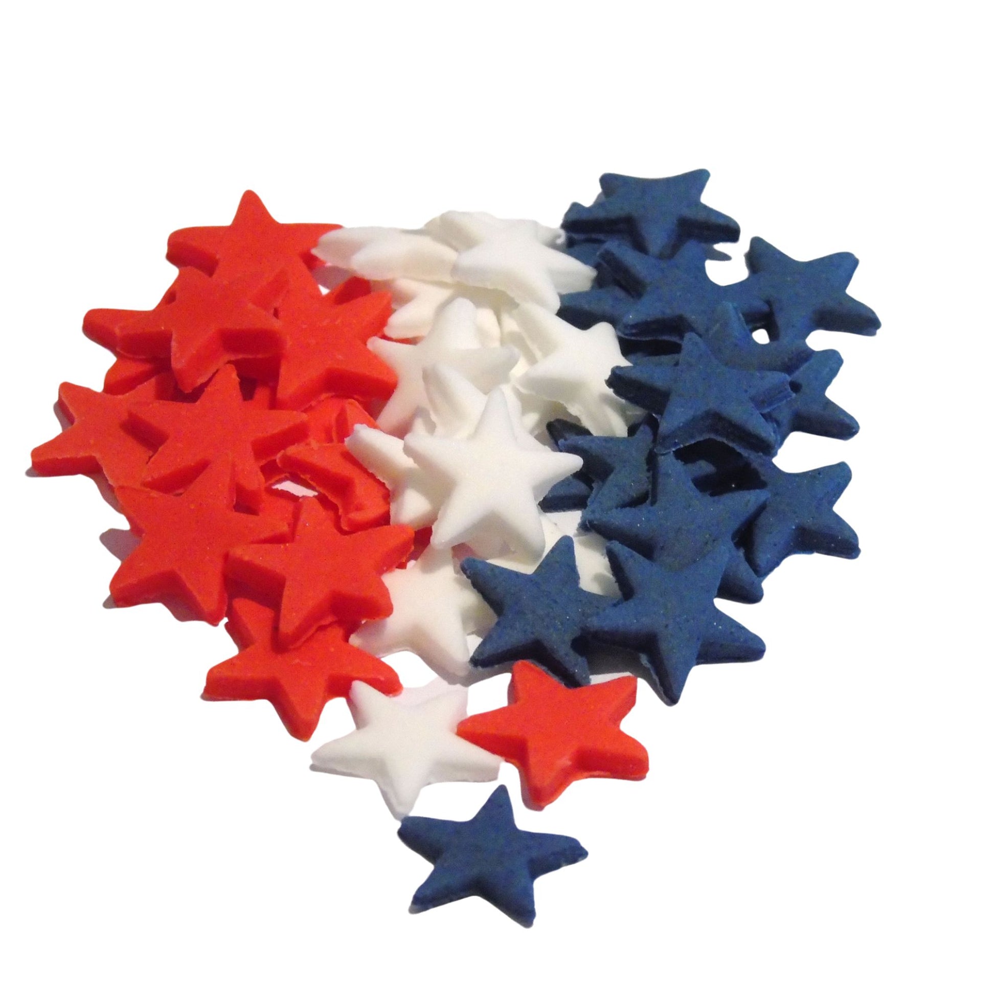 40 Red White and Blue mix of edible stars