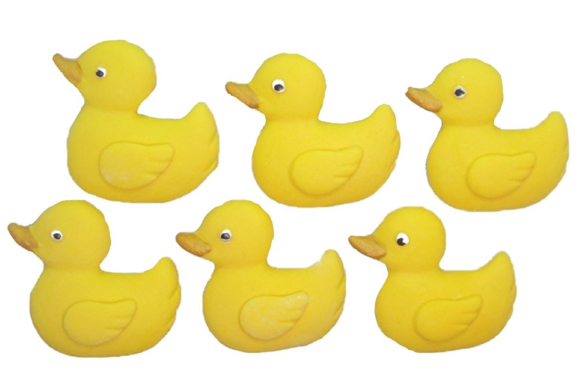 Yellow Large Ducks Baby shower Christening Vegan Cupcake Cake Decorations