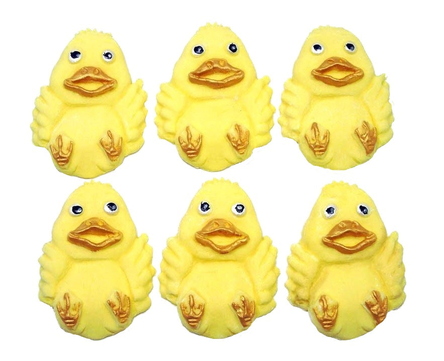 6 Happy Chicks cake and cupcake decorations