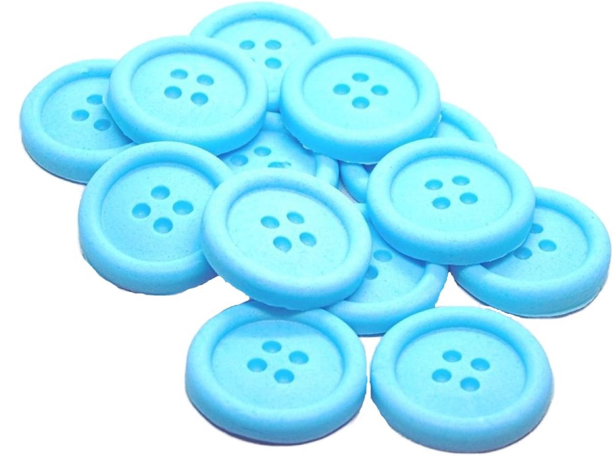Pack 12 Blue Round Vegan Buttons Cupcake Toppers Cake DecorationsPack 18 Blue Round Vegan Buttons Cupcake Toppers Cake Decorations