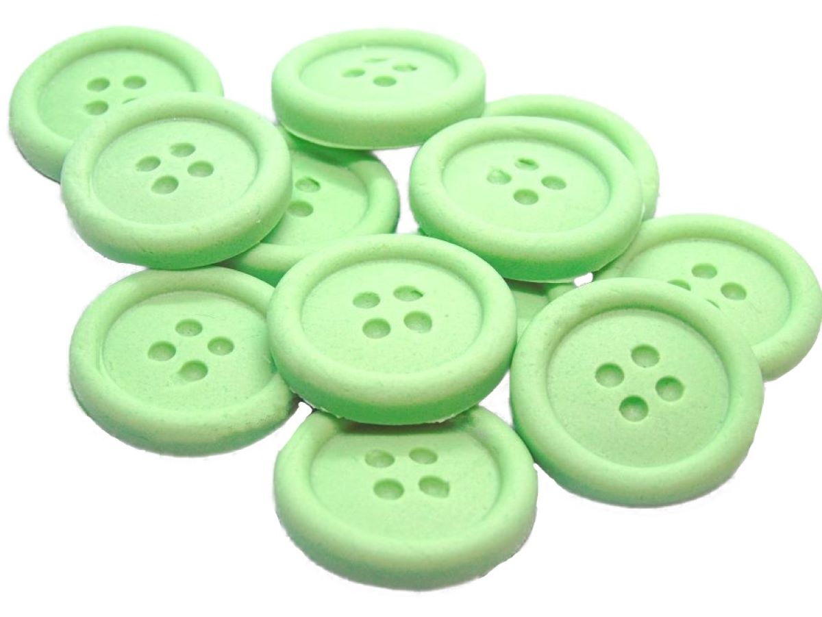 Pack 12 Green Round Vegan Buttons Cupcake Toppers Cake DecorationsPack 18 Blue Round Vegan Buttons Cupcake Toppers Cake Decorations