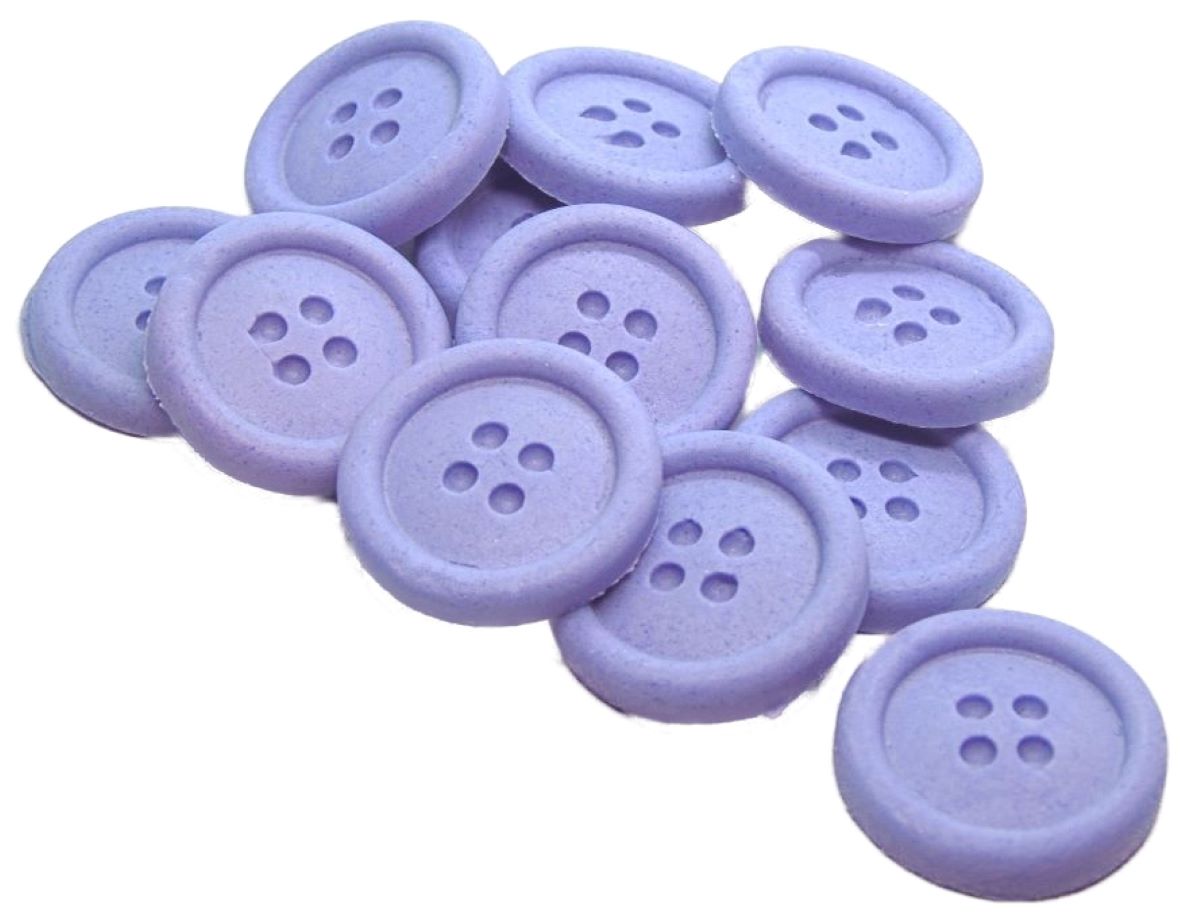 Pack 12 Purple Round Vegan Buttons Cupcake Toppers Cake DecorationsPack 18 Blue Round Vegan Buttons Cupcake Toppers Cake Decorations