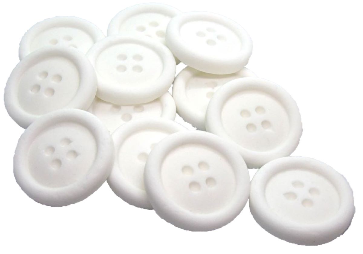 Pack 12 White Round Vegan Buttons Cupcake Toppers Cake DecorationsPack 18 Blue Round Vegan Buttons Cupcake Toppers Cake Decorations