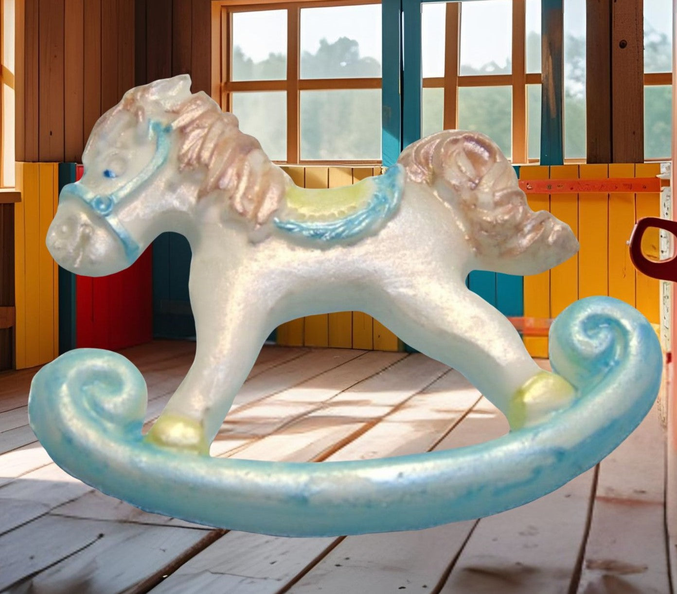 Rocking Horse, Birthday, Baby Shower, Horse Cake Topper