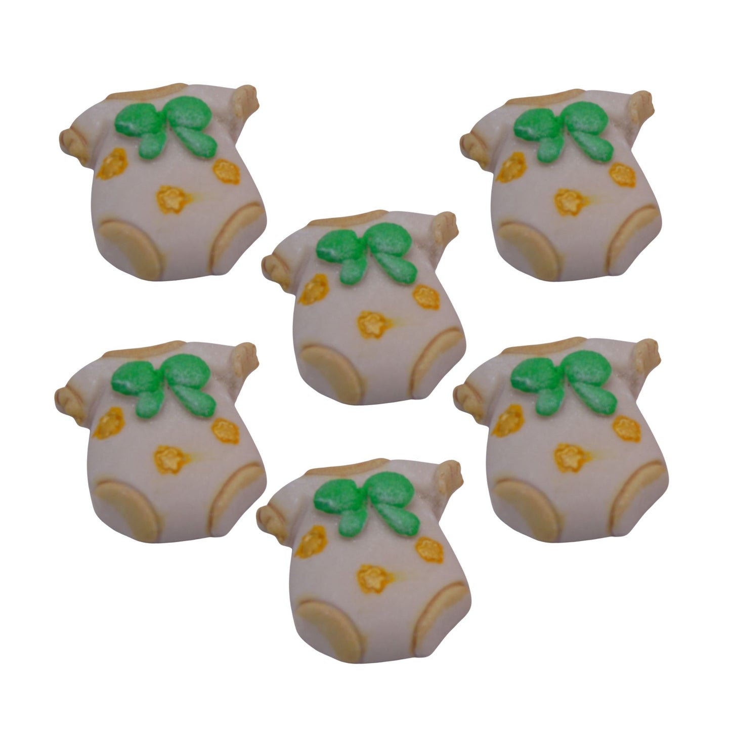 6 Chunky Baby Vests Baby Shower Edible Cupcake Toppers