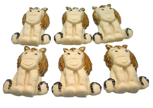 6 Cute Horse Vegan Birthday Edible Celebration Cake Toppers