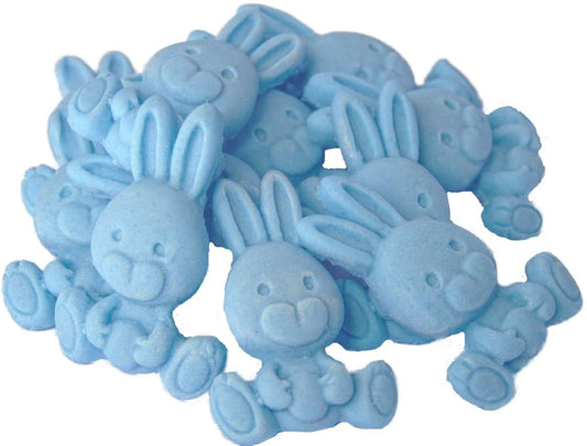 Set 12 Blue Rabbit edible cupcake toppers