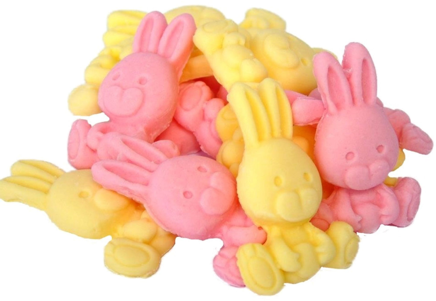 Set 12 Pink & Yellow Mix Rabbit edible cupcake toppers