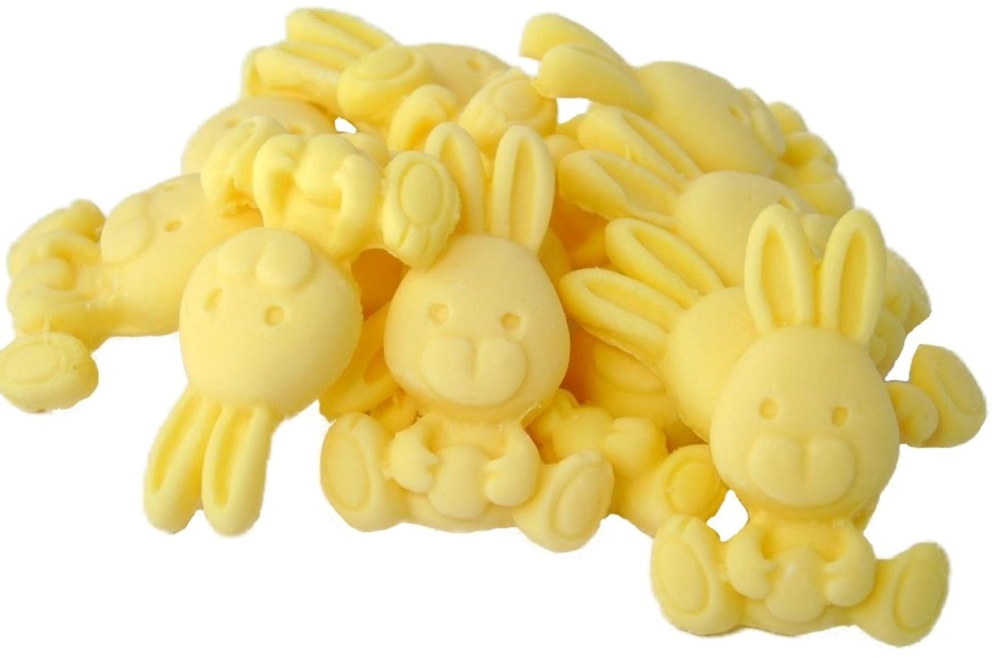 Set 12 Yellow Rabbit edible cupcake toppers
