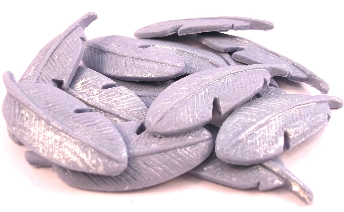 12 Edible Purple Mixed Coloured Glittered Feathers Vegan Cupcake Toppers