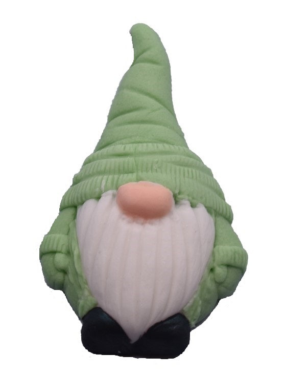 Green gnome with long haired beard cake topper edible decorations