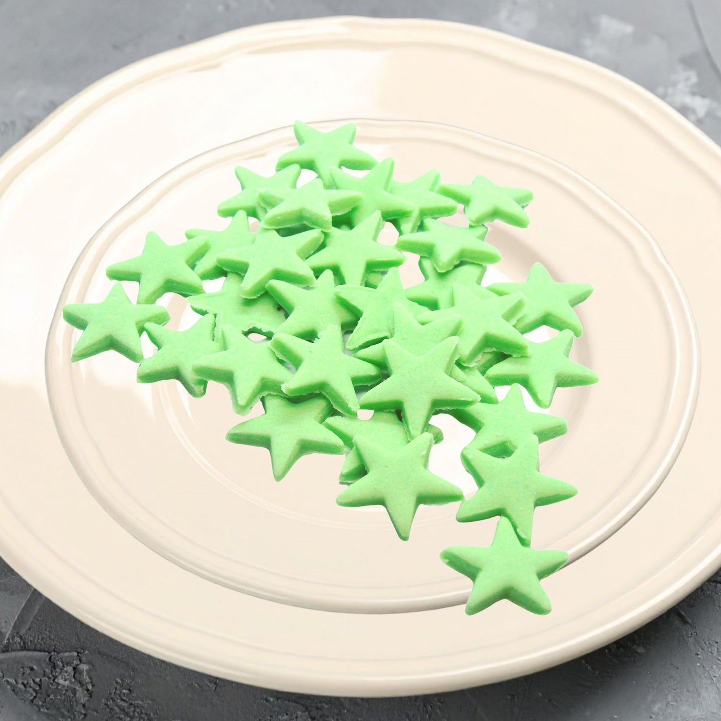 40 Handmade Edible Coloured Stars Cupcakes Cakes Decorations