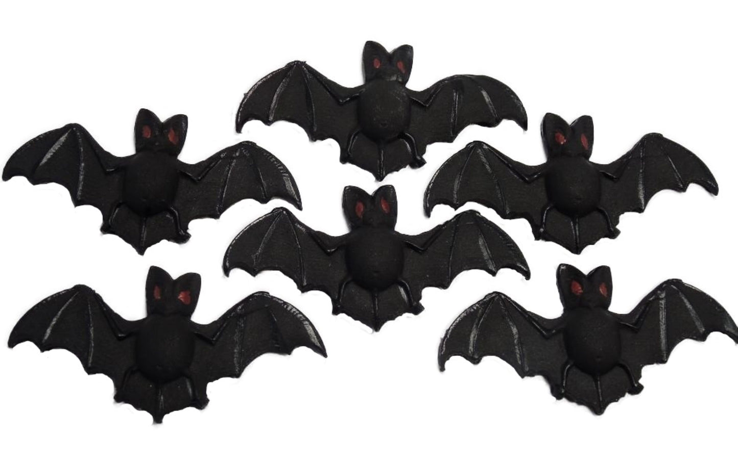 Halloween Trick or Treat Vegan Cupcake Toppers Edible Bats - Large