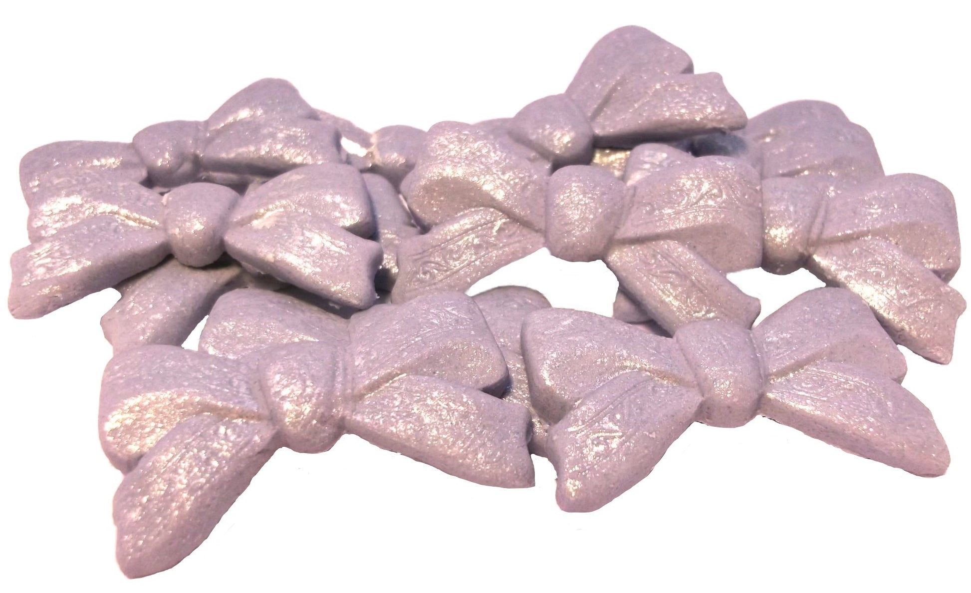 12 Edible Large Purple Vegan Glittered Bows Wedding Cupcake Cake Toppers
