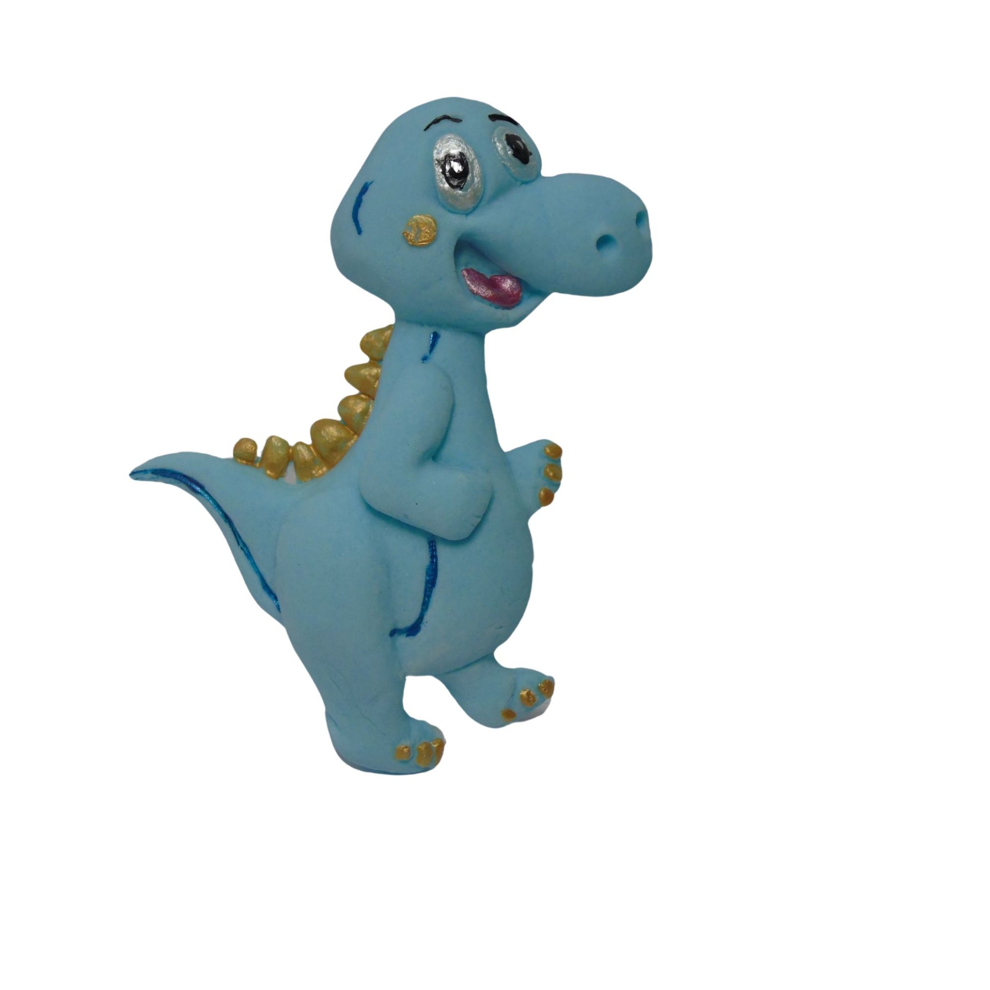 large blue dinosaur edible cake topper