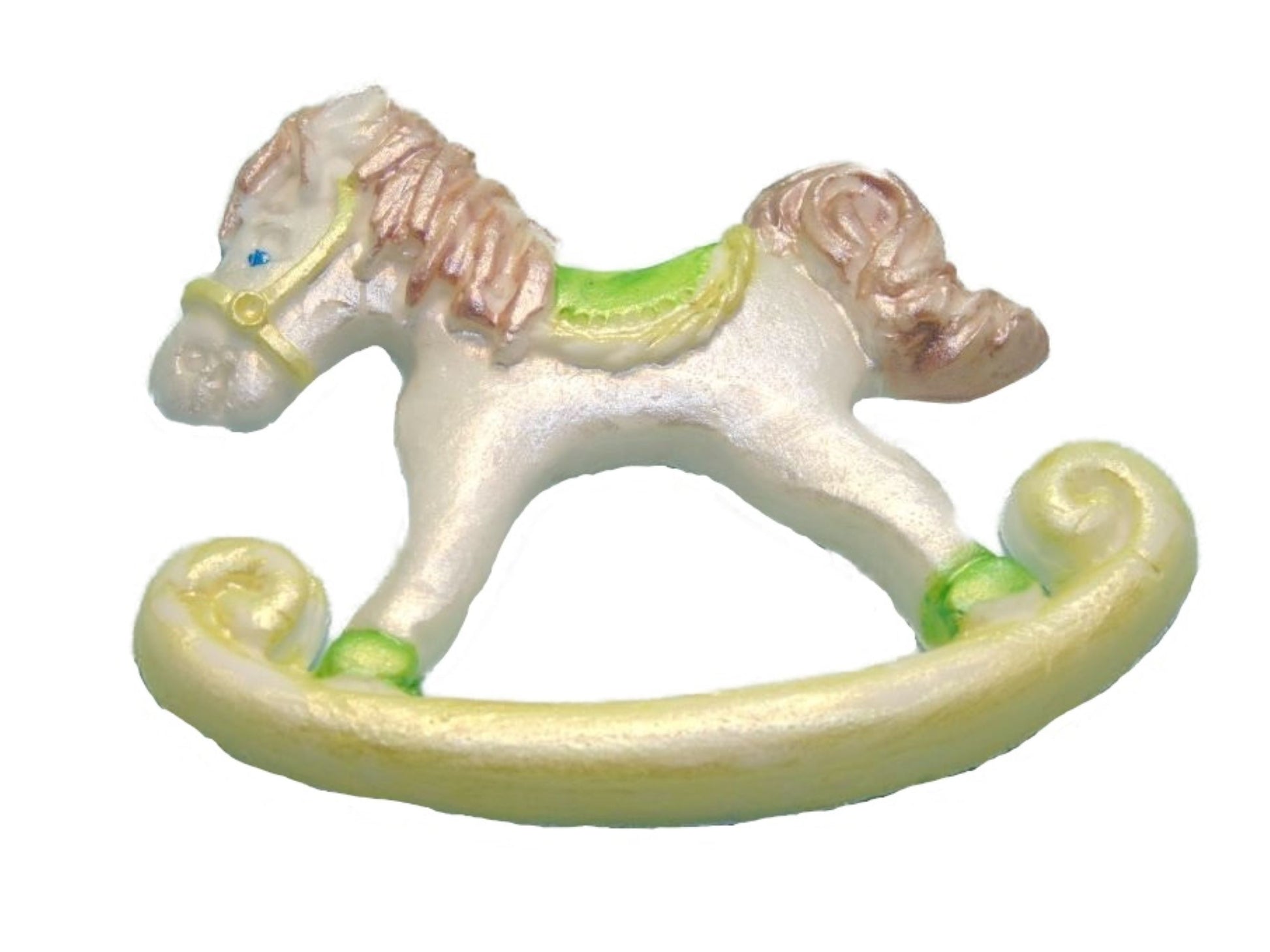 Yellow Rocking Horse Edible Birthday Vegan Cake Topper Decorations