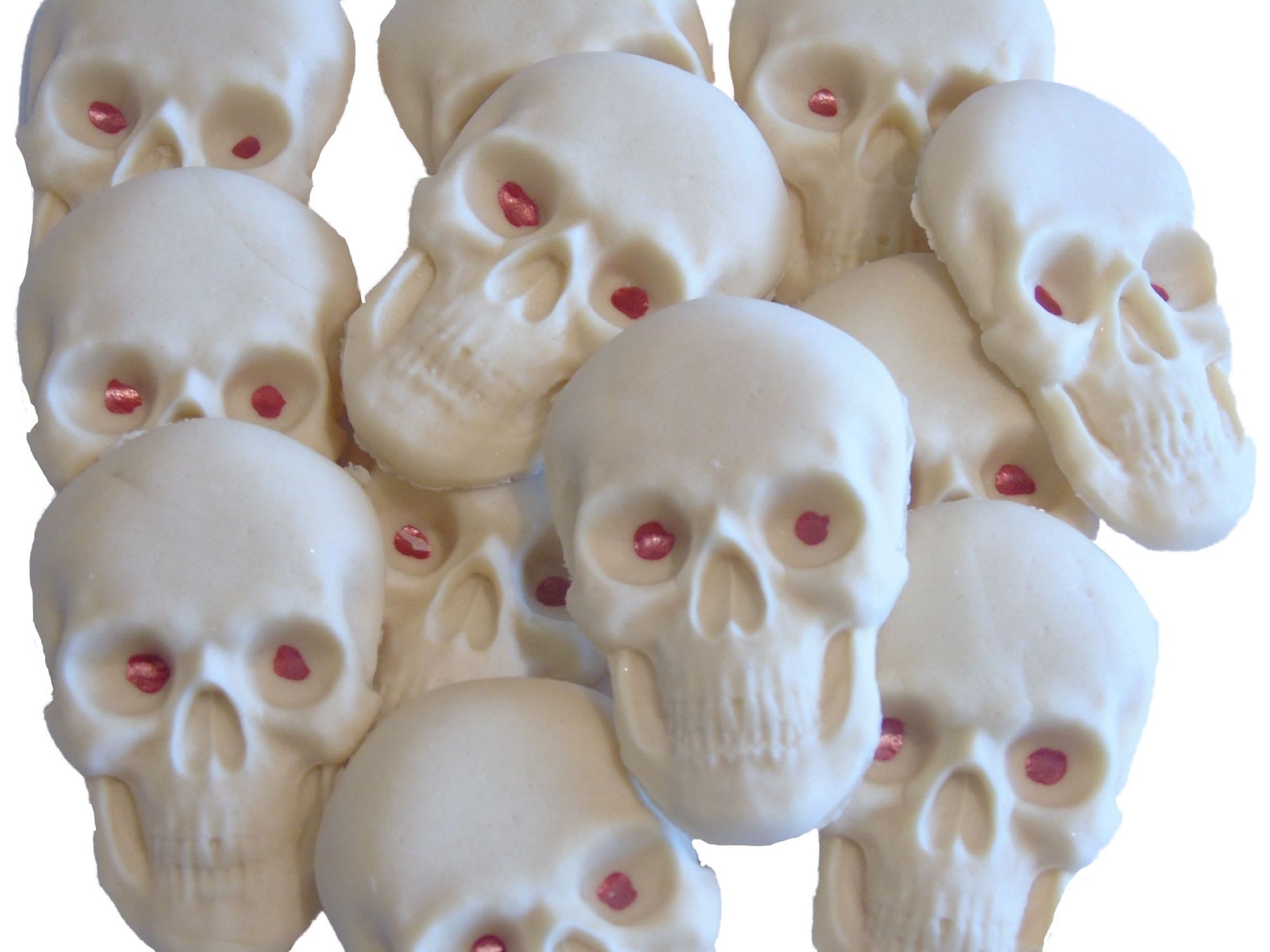 sets of 6 and 12 Halloween Skulls Vegan Cupcake Toppers Cake Decorations
