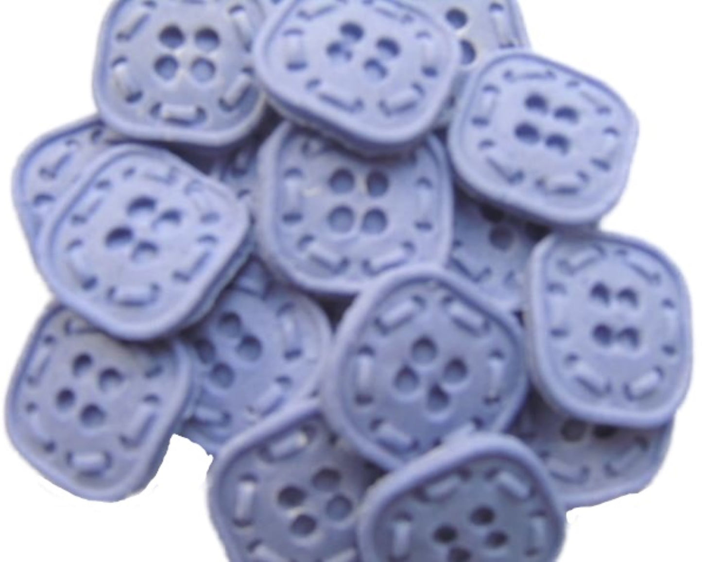 18 Edible Purple Coloured Square Shaped Buttons Vegan Cupcake Toppers