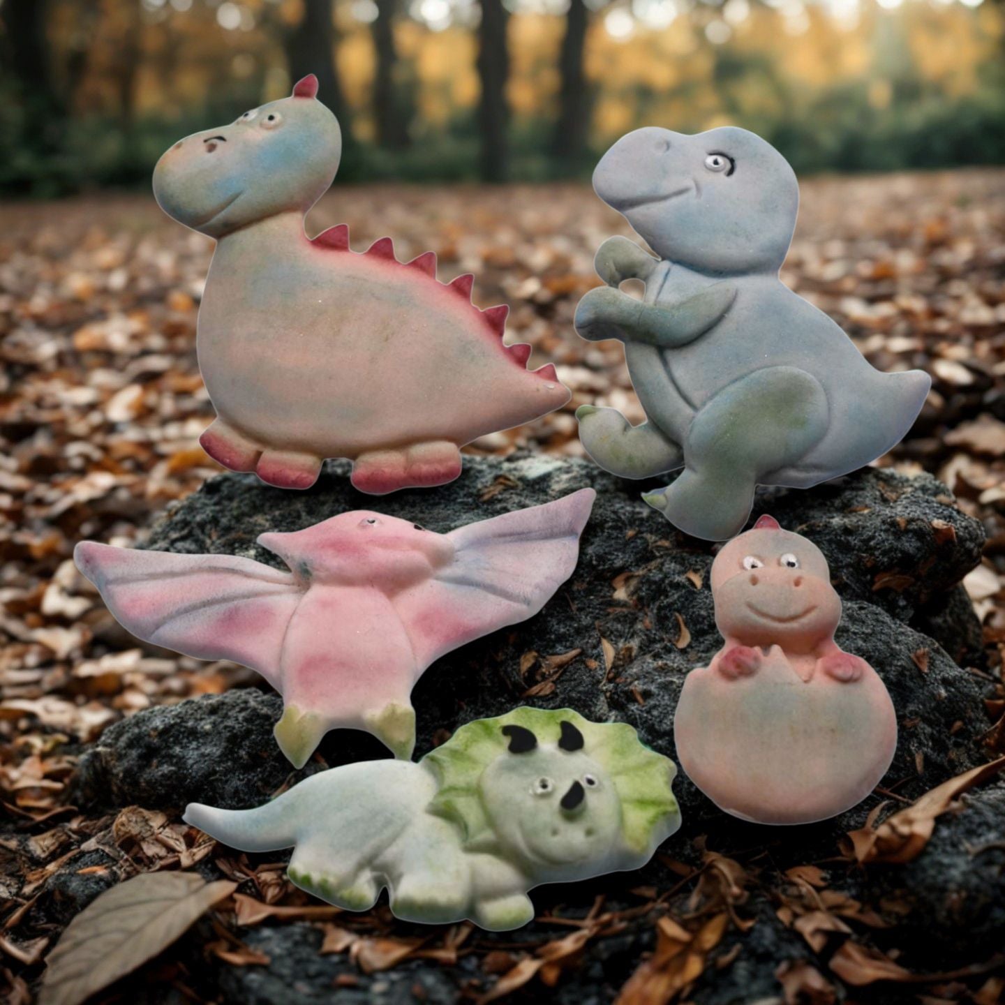 5 Large Mixed Novelty Dinosaurs Birthday Dino Cake Toppers