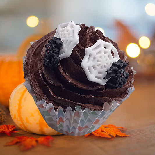Mix 24 Spider & Web Halloween Trick Treat Edible Cupcake Toppers