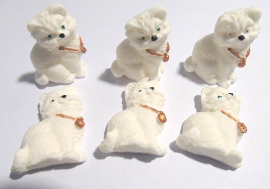 set 6 kitten cats edible vegan cupcake topper decorations