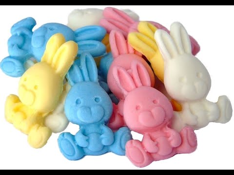 showcasing the 12 coloured rabbit cupcake toppers