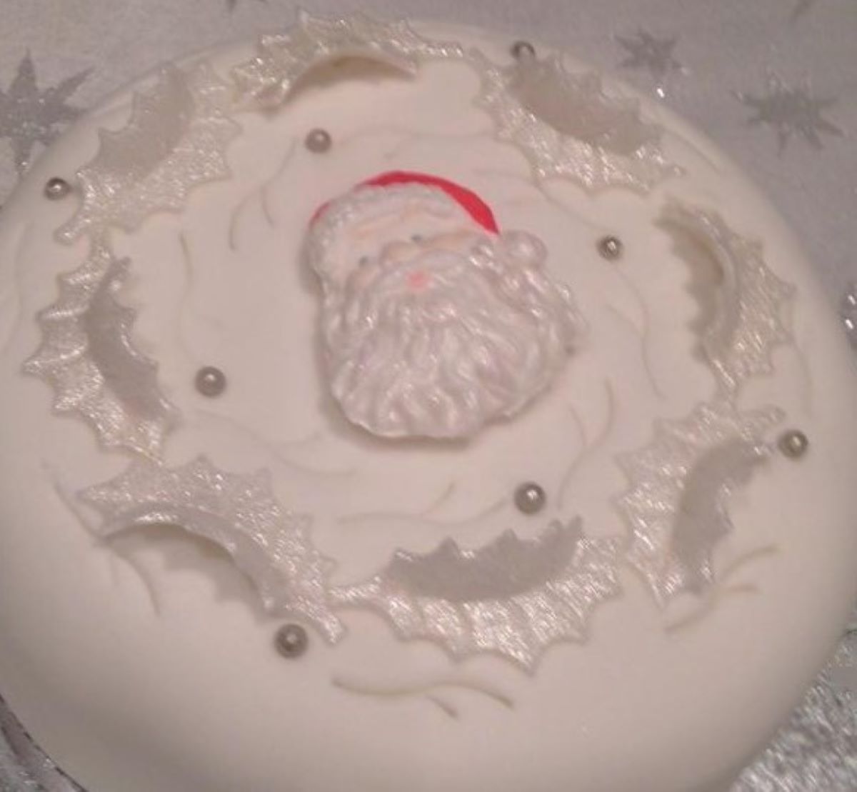 Example of father Christmas on Christmas cake