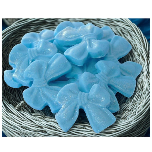 12 Handmade Glittered Coloured Cute Bows Cupcake Toppers