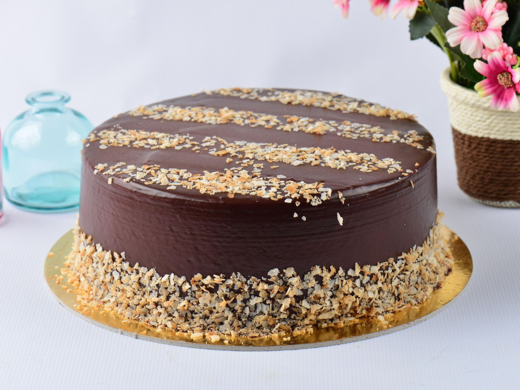 Chocolate cake without the decorations