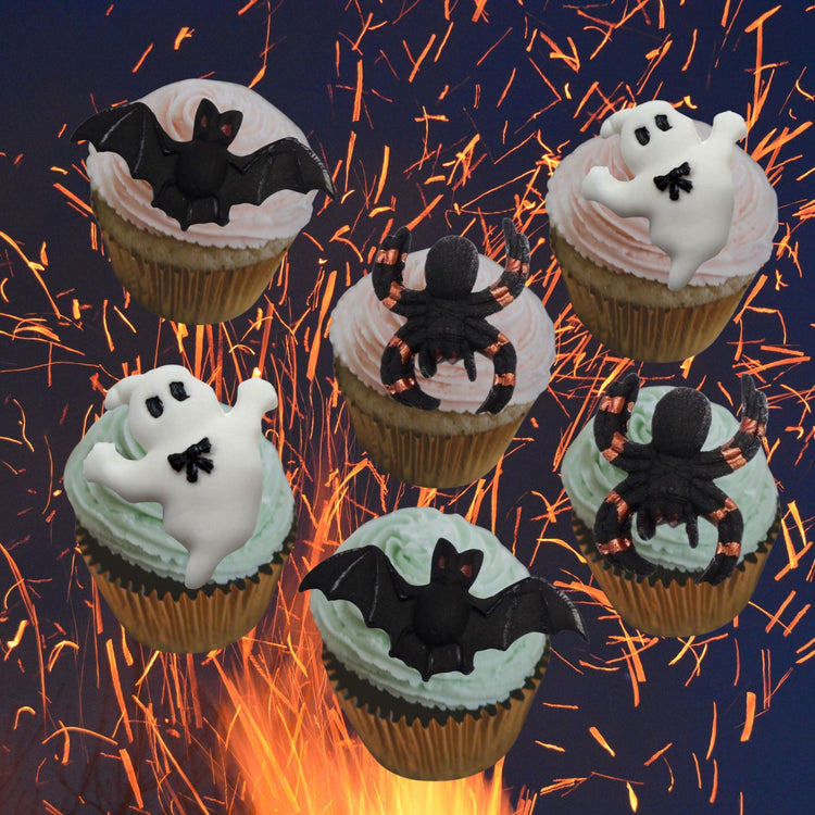 A range of Halloween themed cake toppers.