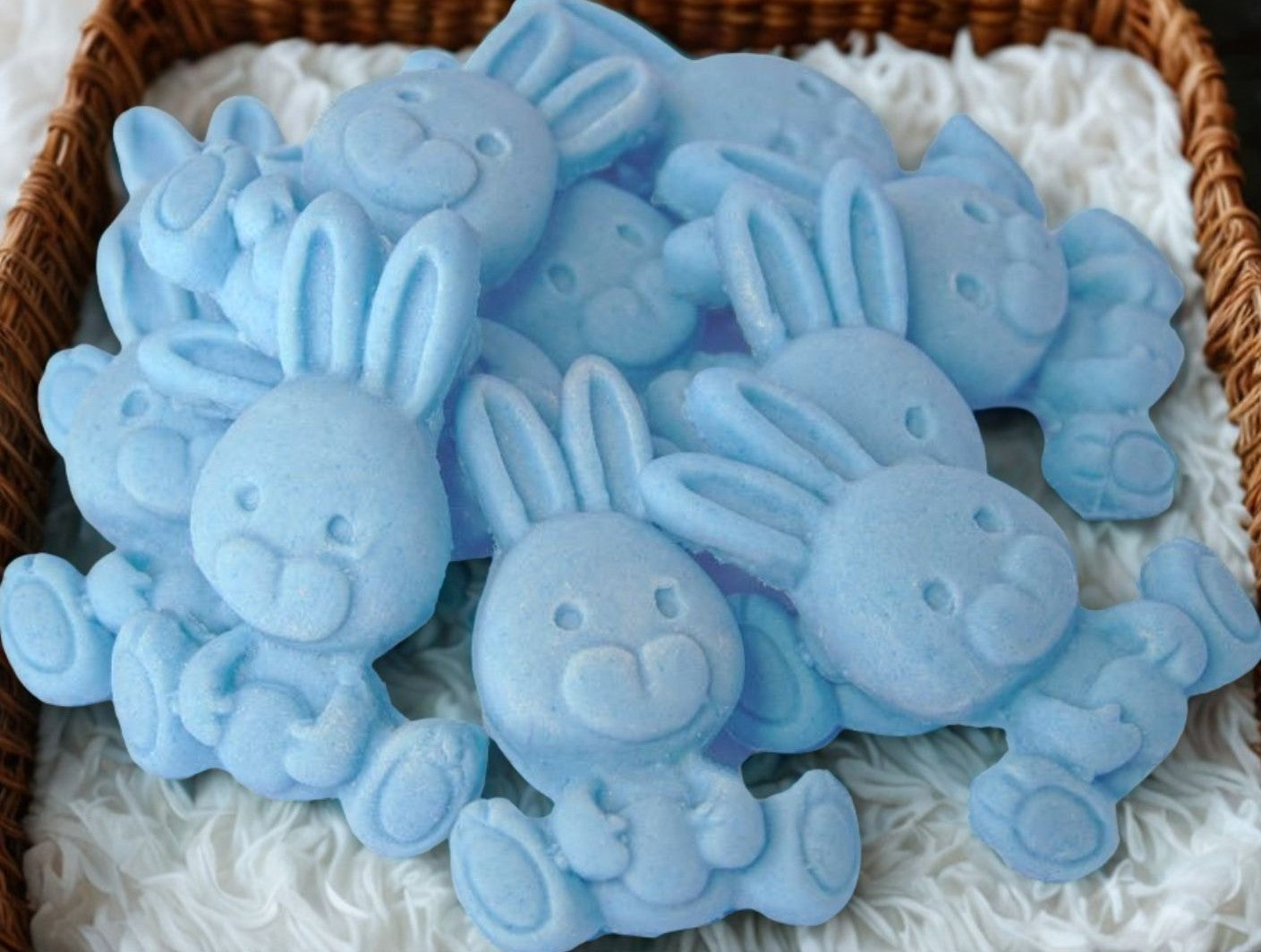 12 Cute Easter Birthday Baby Rabbits Edible Cupcake Toppers