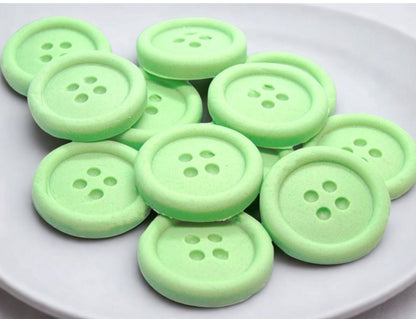 Pack 12 Round Coloured Buttons Cupcake Cake Decorations