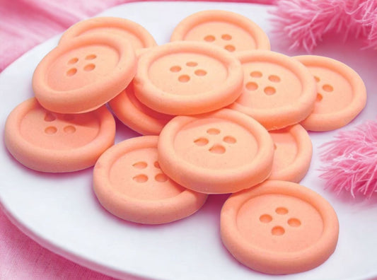 Pack 12 Round Coloured Buttons Cupcake Cake Decorations