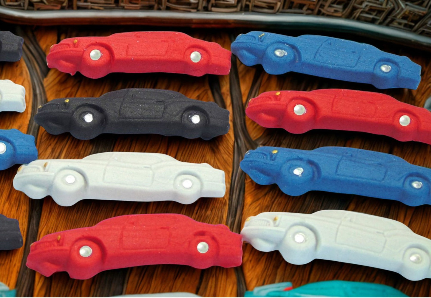 12 Mixed Novelty Vintage Cars Edible Cake Cupcake Toppers