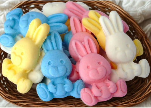 12 Cute Easter Birthday Baby Rabbits Edible Cupcake Toppers