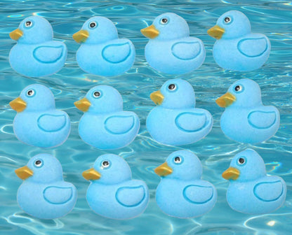 12 Small Coloured Ducks Baby Shower Edible Cupcake Toppers