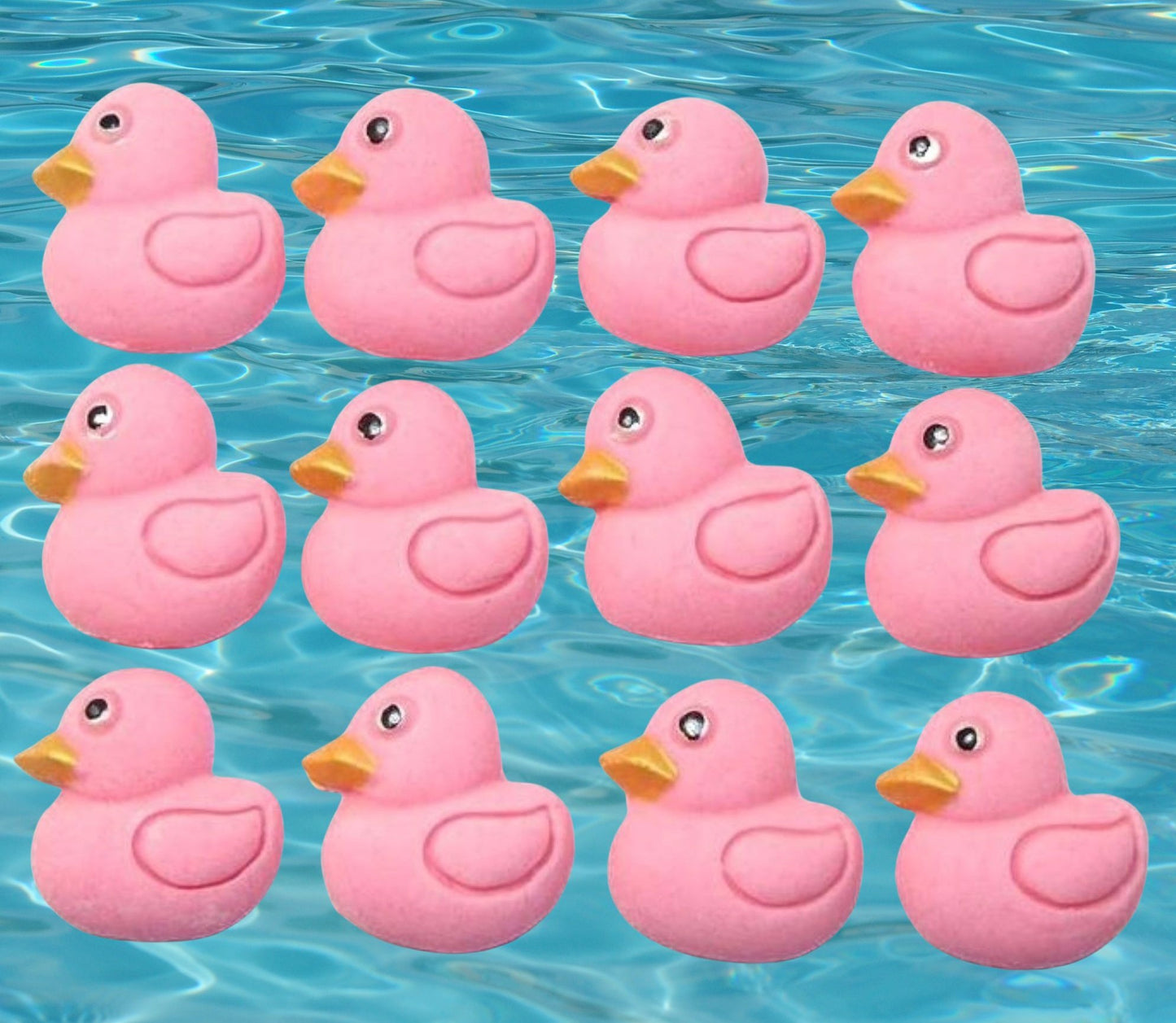 12 Small Coloured Ducks Baby Shower Edible Cupcake Toppers
