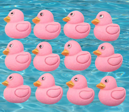 12 Small Coloured Ducks Baby Shower Edible Cupcake Toppers