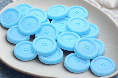 Pack 18 Round Coloured Buttons Cupcake Cake Toppers