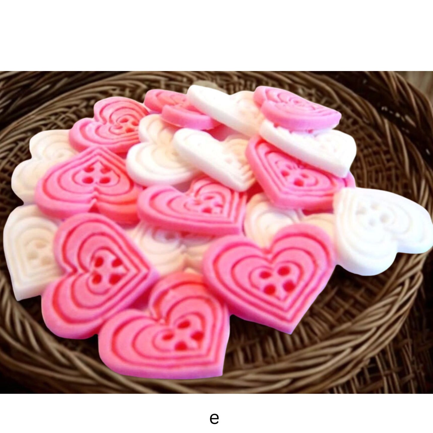 18 Edible Coloured Heart Shaped Buttons Cupcake Cake Toppers