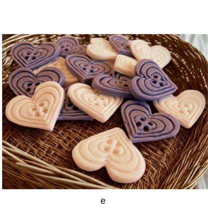 18 Edible Coloured Heart Shaped Buttons Cupcake Cake Toppers