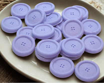 Pack 18 Round Coloured Buttons Cupcake Cake Toppers